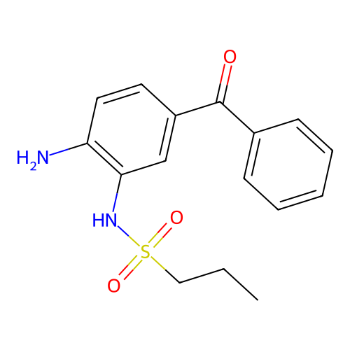 N-(2-Amino-5-benzoylphenyl)propane-1-sulphonamide structure