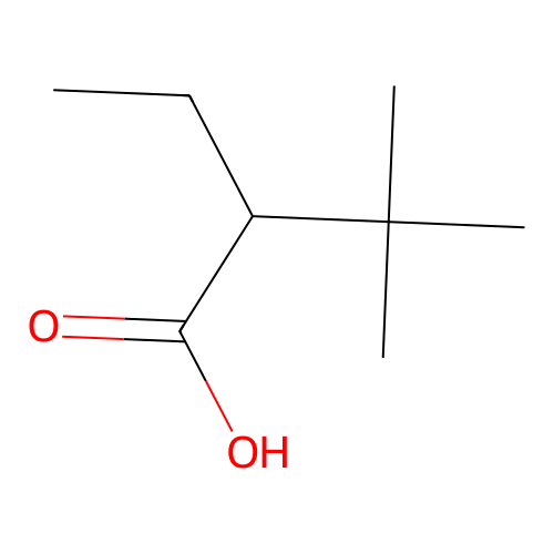 2-Ethyl-3,3-dimethylbutanoic acid structure