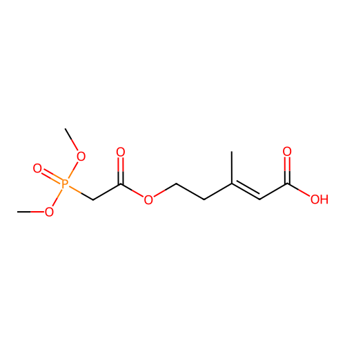 2-Pentenoic acid, 5-(((dimethoxyphosphinyl)acetyl)oxy)-3-methyl-, (E)- structure