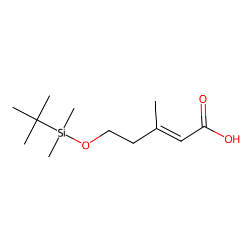 2-Pentenoic acid, 5-(((1,1-dimethylethyl)dimethylsilyl)oxy)-3-methyl-, (E)- structure