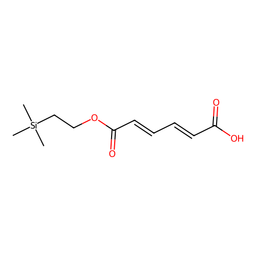 2,4-Hexadienedioic acid, mono(2-(trimethylsilyl)ethyl) ester, (E,E)- structure