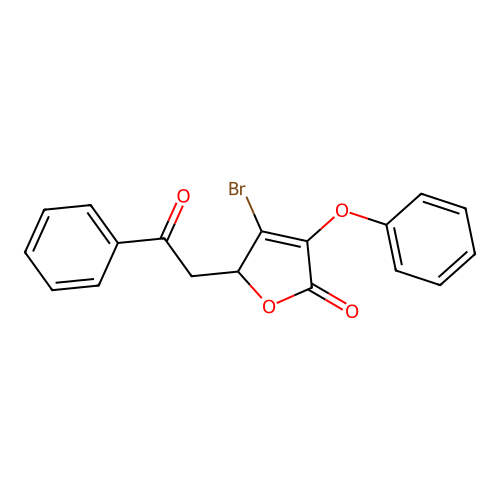 2(5H)-Furanone, 4-bromo-5-(2-oxo-2-phenylethyl)-3-phenoxy- structure