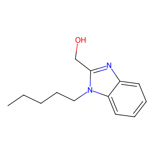 (1-pentyl-1H-benzimidazol-2-yl)methanol structure