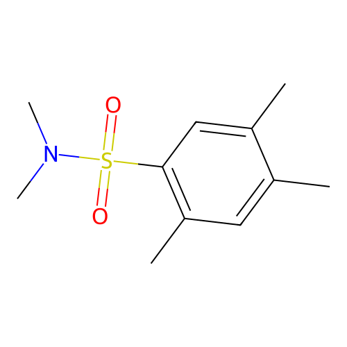 N,N,2,4,5-pentamethylbenzenesulfonamide structure