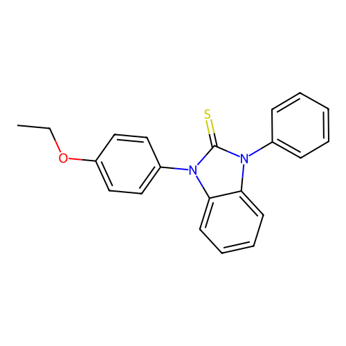 2H-Benzimidazole-2-thione, 1-(4-ethoxyphenyl)-1,3-dihydro-3-phenyl- structure