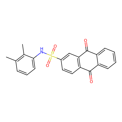 N-(2,3-dimethylphenyl)-9,10-dioxo-9,10-dihydroanthracene-2-sulfonamide structure