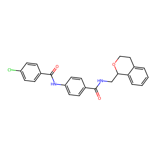 4-Chloro-N-(4-((isochroman-1-ylmethyl)carbamoyl)phenyl)benzamide structure