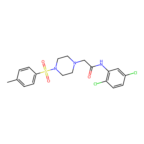 N-(2,5-dichlorophenyl)-2-[4-(4-methylphenyl)sulfonylpiperazin-1-yl]acetamide structure