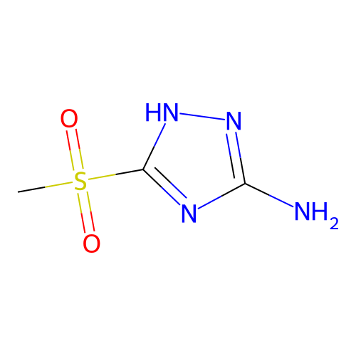 5-methanesulfonyl-4H-1,2,4-triazol-3-amine structure