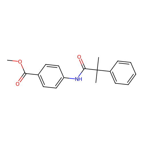 Methyl 4-[(2-methyl-2-phenylpropanoyl)amino]benzoate structure