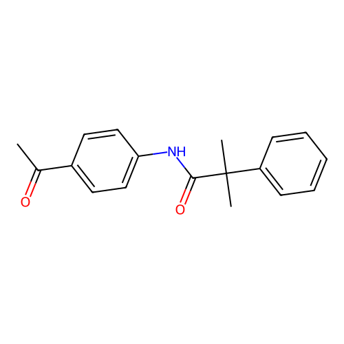 N-(4-acetylphenyl)-2-methyl-2-phenylpropanamide structure