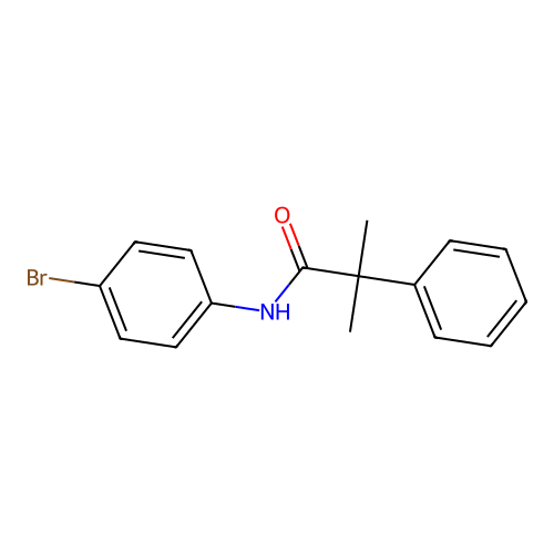N-(4-bromophenyl)-2-methyl-2-phenylpropanamide structure