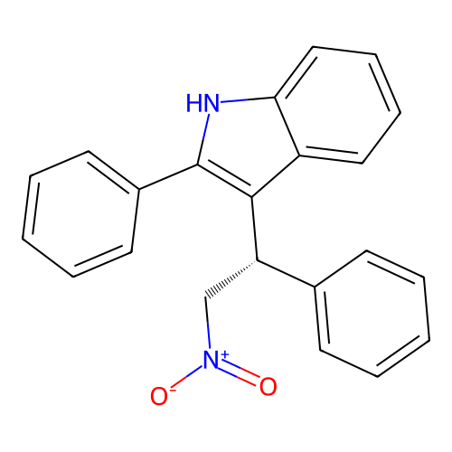 3-[(1S)-2-nitro-1-phenylethyl]-2-phenyl-1H-indole structure