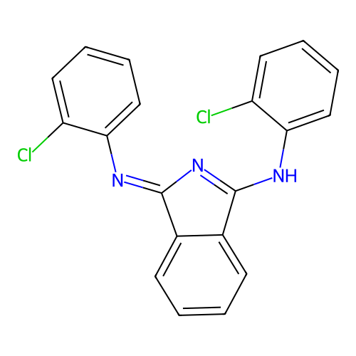 1H-Isoindol-3-amine, N-(2-chlorophenyl)-1-[(2-chlorophenyl)imino]-, (Z)- structure
