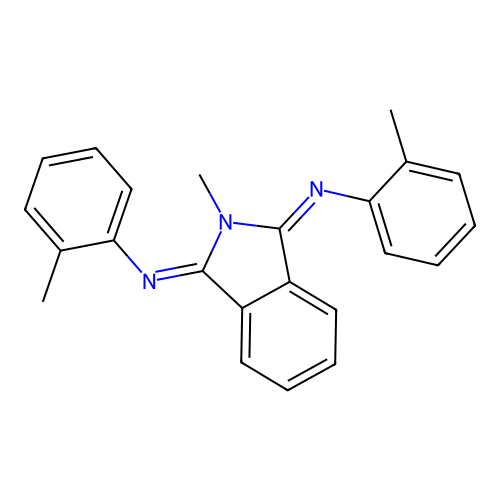 (N,N'E,N,N'E)-N,N'-(2-methylisoindoline-1,3-diylidene)bis(2-methylaniline) structure