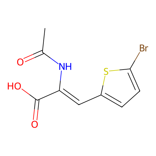2-Propenoic acid, 2-(acetylamino)-3-(5-bromo-2-thienyl)-, (Z)- structure