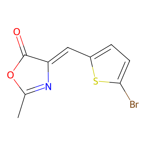 5(4H)-Oxazolone, 4-[(5-bromo-2-thienyl)methylene]-2-methyl-, (Z)- structure