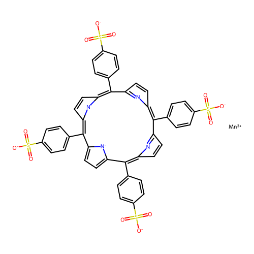 Manganese(III)-tetrakis(4-sulfonatophenyl)porphyrin structure