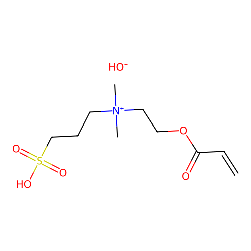 Dimethyl(2-((1-oxoallyl)oxy)ethyl)(3-sulphopropyl)ammonium hydroxide structure