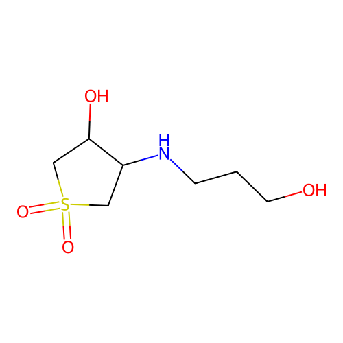 4-(3-Hydroxy-propylamino)-1,1-dioxo-tetrahydro-thiophen-3-ol structure