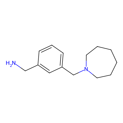 [3-(Azepan-1-ylmethyl)phenyl]methanamine structure