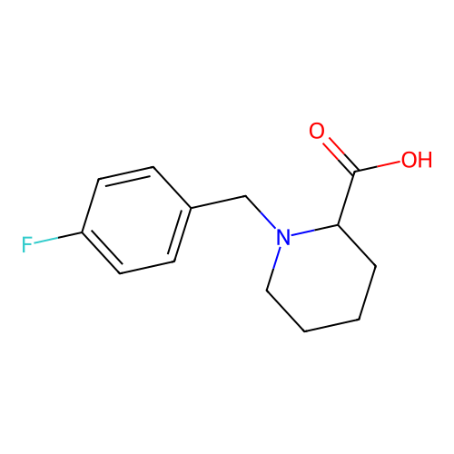 1-((4-Fluorophenyl)methyl)piperidine-2-carboxylic acid structure