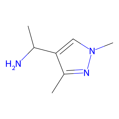 1-(1,3-dimethyl-1H-pyrazol-4-yl)ethan-1-amine structure
