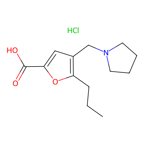 5-Propyl-4-pyrrolidin-1-ylmethyl-furan-2-carboxylic acid hydrochloride structure
