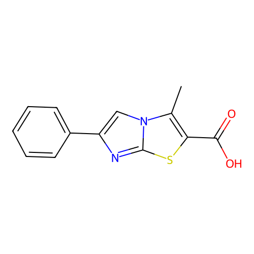 3-Methyl-6-phenylimidazo[2,1-b]thiazole-2-carboxylic acid structure