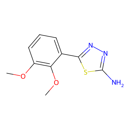 5-(2,3-Dimethoxyphenyl)-1,3,4-thiadiazol-2-amine structure