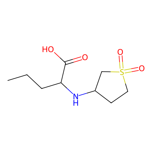 2-[(1,1-Dioxothiolan-3-yl)amino]pentanoic acid structure