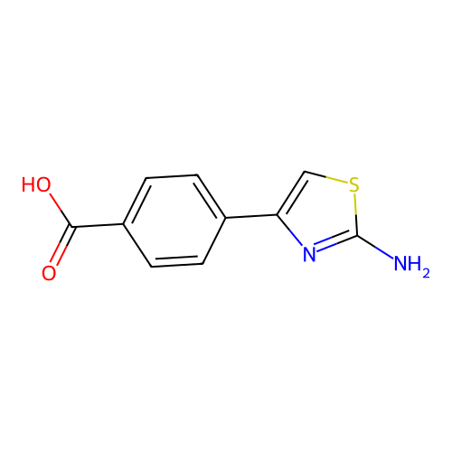 4-(2-Amino-1,3-thiazol-4-yl)benzoic acid structure