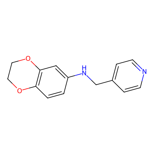 N-(pyridin-4-ylmethyl)-2,3-dihydro-1,4-benzodioxin-6-amine structure