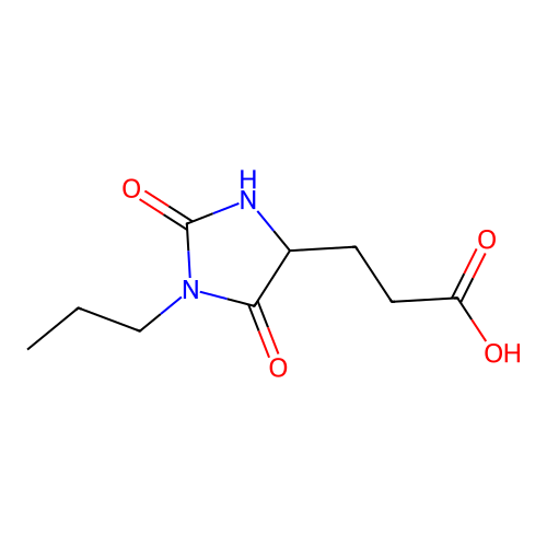 3-(2,5-Dioxo-1-propyl-imidazolidin-4-yl)-propionic acid structure