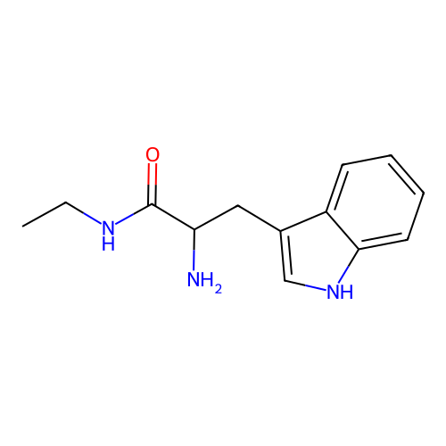 2-amino-N-ethyl-3-(1H-indol-3-yl)propanamide structure