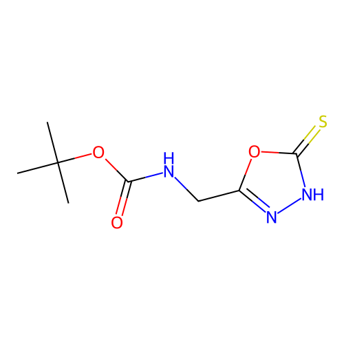 tert-butyl N-[(5-sulfanyl-1,3,4-oxadiazol-2-yl)methyl]carbamate structure