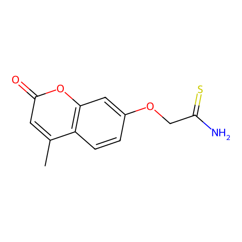 2-(4-Methyl-2-oxochromen-7-yl)oxyethanethioamide structure