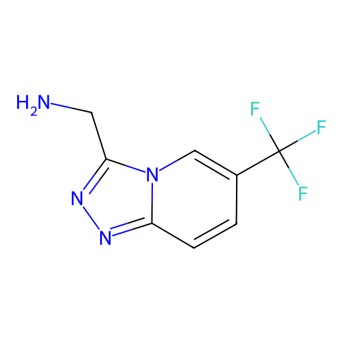(6-(Trifluoromethyl)-(1,2,4)triazolo(4,3-a)pyridin-3-yl)methanamine structure