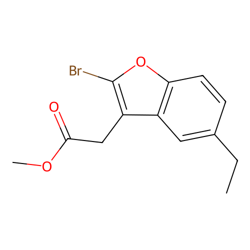 Methyl (2-bromo-5-ethyl-1-benzofuran-3-yl)acetate structure