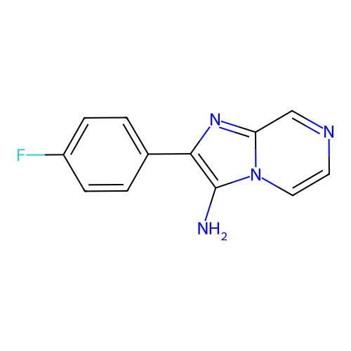 Imidazo[1,2-a]pyrazine, 3-amino-2-(4-fluorophenyl)- structure