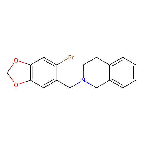 2-[(6-Bromo-1,3-benzodioxol-5-yl)methyl]-1,2,3,4-tetrahydroisoquinoline structure