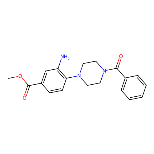 Methyl 3-amino-4-(4-benzoylpiperazin-1-yl)benzoate structure