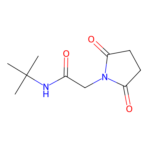 N-tert-butyl-2-(2,5-dioxopyrrolidin-1-yl)acetamide structure