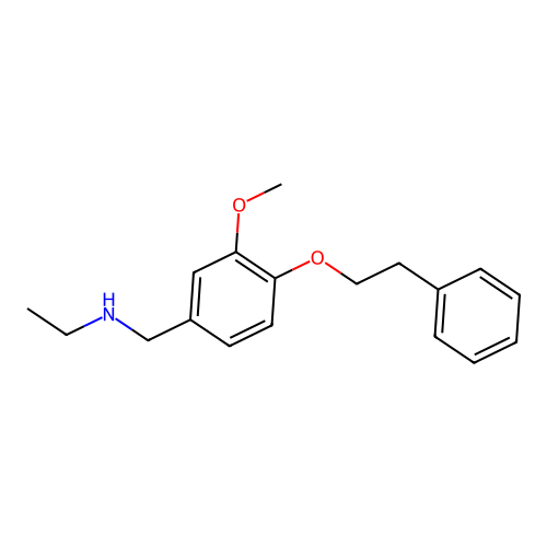 N-[3-methoxy-4-(2-phenylethoxy)benzyl]ethanamine structure