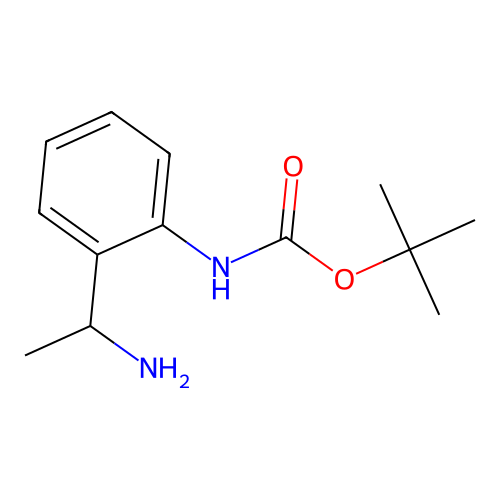 Tert-butyl N-[2-(1-aminoethyl)phenyl]carbamate structure