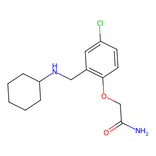 2-{4-Chloro-2-[(cyclohexylamino)methyl]phenoxy}acetamide structure