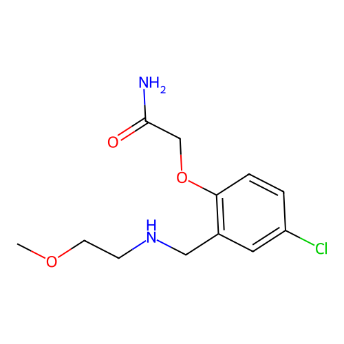 2-(4-Chloro-2-{[(2-methoxyethyl)amino]methyl}phenoxy)acetamide structure