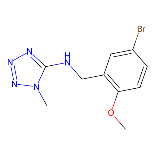 N-(5-bromo-2-methoxybenzyl)-1-methyl-1H-tetrazol-5-amine structure