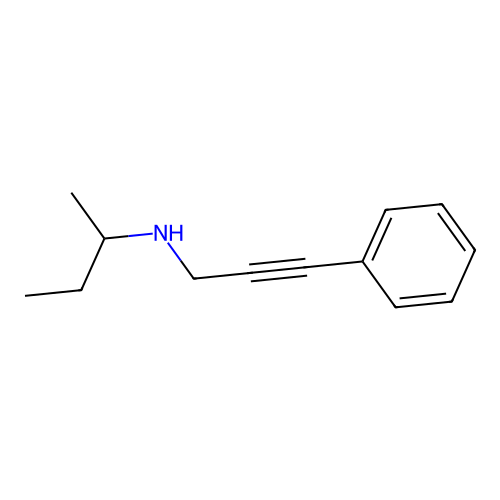 N-(3-phenylprop-2-yn-1-yl)butan-2-amine structure