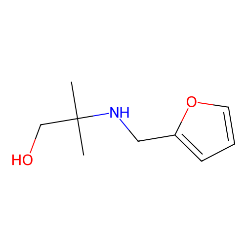 2-((2-Furylmethyl)amino)-2-methylpropan-1-OL structure